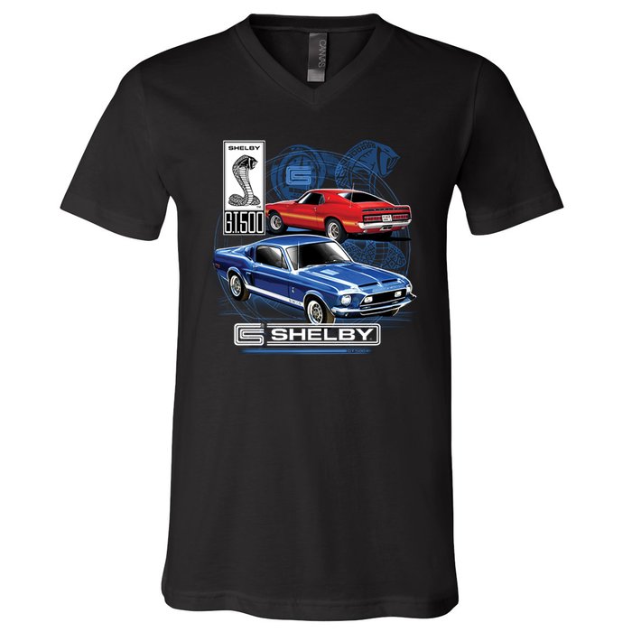 Ford Mustang Shirt Shelby GT500 V-Neck T-Shirt