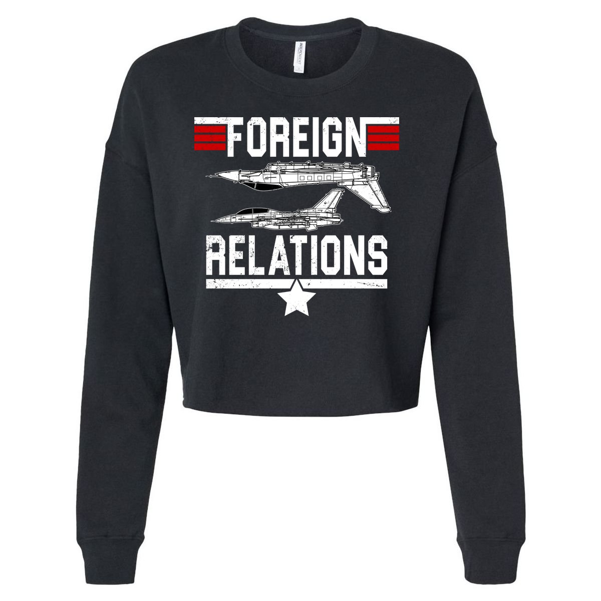 Foreign Relations Cropped Pullover Crew