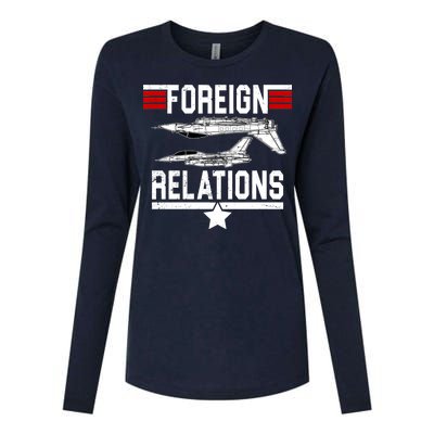 Foreign Relations Womens Cotton Relaxed Long Sleeve T-Shirt