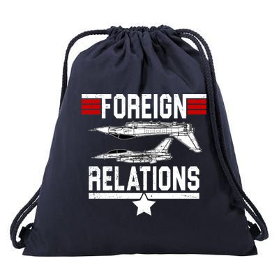 Foreign Relations Drawstring Bag