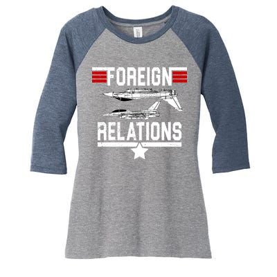 Foreign Relations Women's Tri-Blend 3/4-Sleeve Raglan Shirt