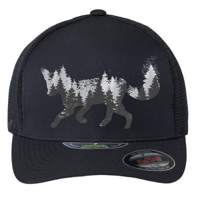 Forest Fox Animal Flexfit Unipanel Trucker Cap