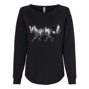 Forest Fox Animal Womens California Wash Sweatshirt