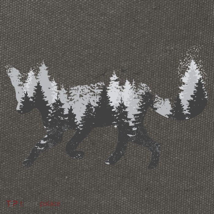 Forest Fox Animal Cotton Canvas Backpack