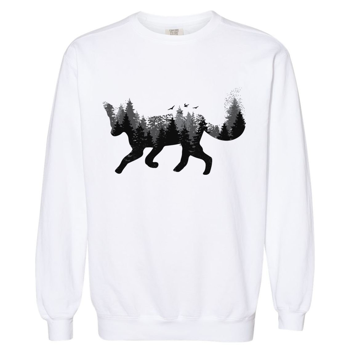 Forest Fox Animal Garment-Dyed Sweatshirt