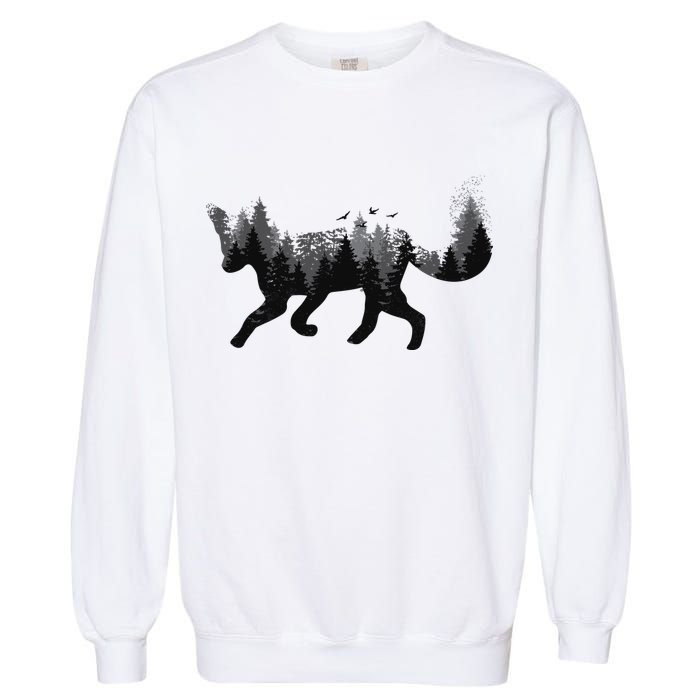 Forest Fox Animal Garment-Dyed Sweatshirt