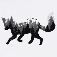 Forest Fox Animal Garment-Dyed Sweatshirt