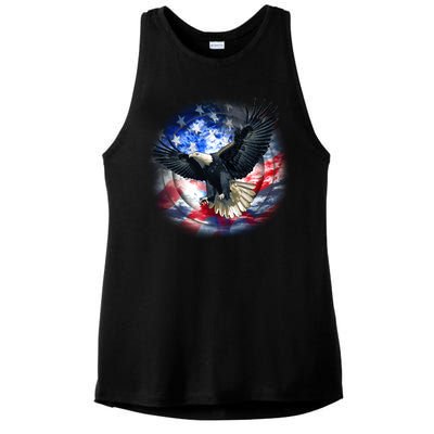 Forever Free United States Eagle Ladies PosiCharge Tri-Blend Wicking Tank