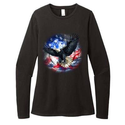 Forever Free United States Eagle Womens CVC Long Sleeve Shirt