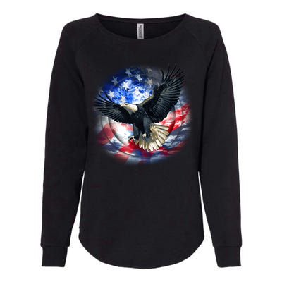 Forever Free United States Eagle Womens California Wash Sweatshirt