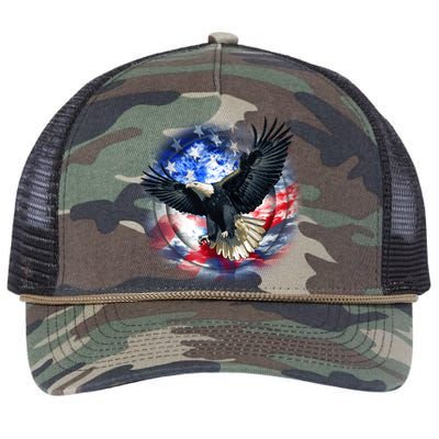 Forever Free United States Eagle Retro Rope Trucker Hat Cap