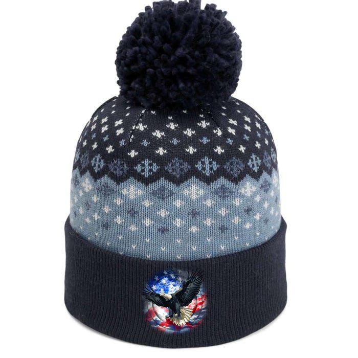 Forever Free United States Eagle The Baniff Cuffed Pom Beanie