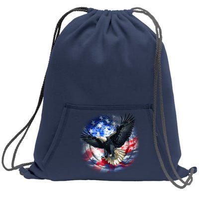 Forever Free United States Eagle Sweatshirt Cinch Pack Bag