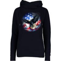 Forever Free United States Eagle Womens Funnel Neck Pullover Hood