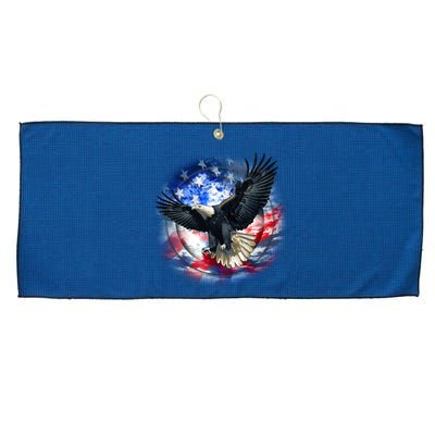 Forever Free United States Eagle Large Microfiber Waffle Golf Towel