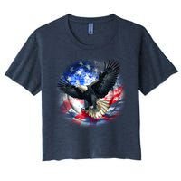 Forever Free United States Eagle Women's Crop Top Tee