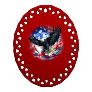 Forever Free United States Eagle Ceramic Oval Ornament