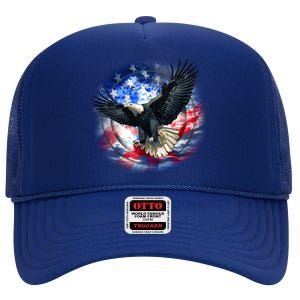 Forever Free United States Eagle High Crown Mesh Back Trucker Hat