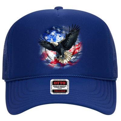 Forever Free United States Eagle High Crown Mesh Back Trucker Hat