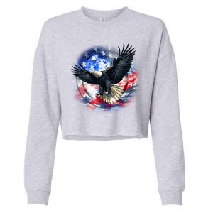 Forever Free United States Eagle Cropped Pullover Crew