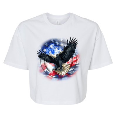 Forever Free United States Eagle Bella+Canvas Jersey Crop Tee