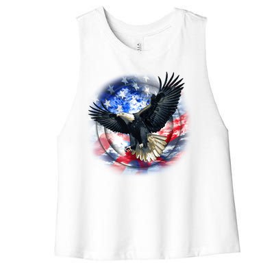 Forever Free United States Eagle Women's Racerback Cropped Tank