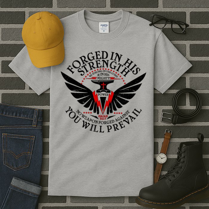 Forged In His Strength Tall T-Shirt