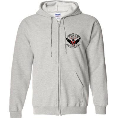 Forged In His Strength Full Zip Hoodie