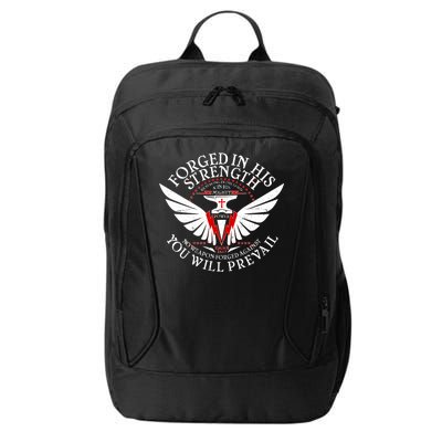 Forged In His Strength City Backpack