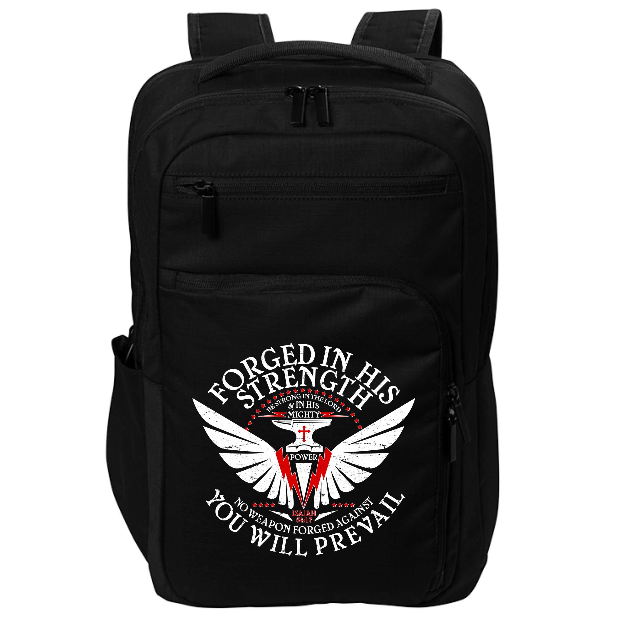 Forged In His Strength Impact Tech Backpack