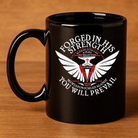 Forged In His Strength 11oz C Handle Ceramic Mug