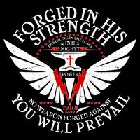 Forged In His Strength Zip Tote Bag