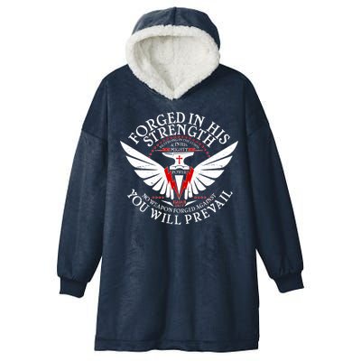 Forged In His Strength Hooded Wearable Blanket