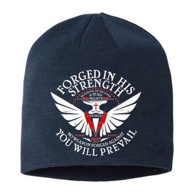 Forged In His Strength Sustainable Beanie