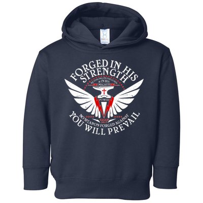 Forged In His Strength Toddler Hoodie