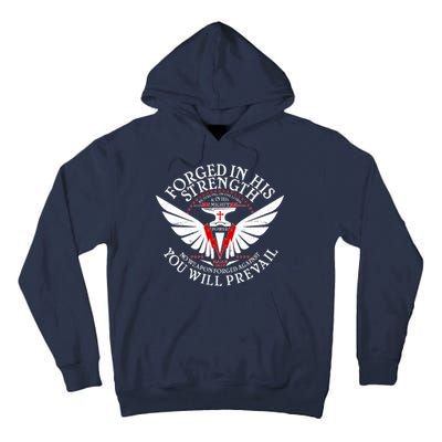 Forged In His Strength Tall Hoodie