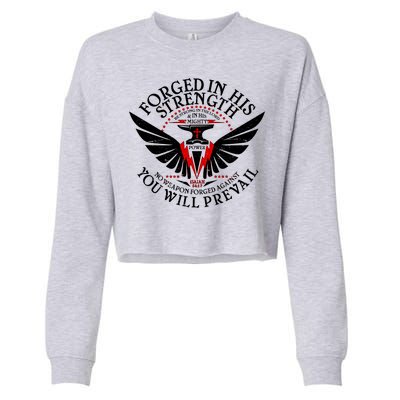 Forged In His Strength Cropped Pullover Crew