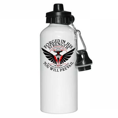 Forged In His Strength Aluminum Water Bottle