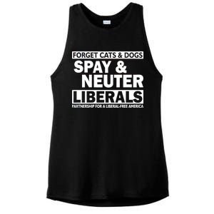 Forget Cats & Dogs Spay Nueter Liberals  Ladies PosiCharge Tri-Blend Wicking Tank