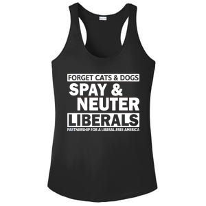 Forget Cats & Dogs Spay Nueter Liberals  Ladies PosiCharge Competitor Racerback Tank