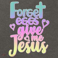 Forget Eggs Give Me Jesus Cotton Canvas Backpack