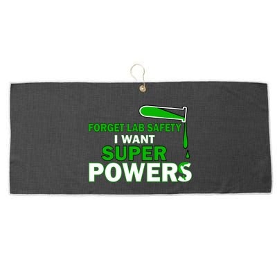 Forget Lab Safety I Want Superpowers Large Microfiber Waffle Golf Towel