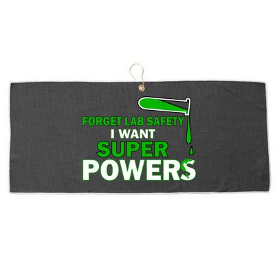 Forget Lab Safety I Want Superpowers Large Microfiber Waffle Golf Towel