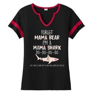 Forget Mama Bear I'm Mama Shark Doo Ladies Halftime Notch Neck Tee