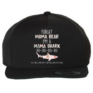 Forget Mama Bear I'm Mama Shark Doo Wool Snapback Cap