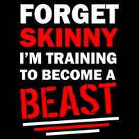 Forget Skinny I'm Training To Become A Beast 7-Panel Snapback Hat