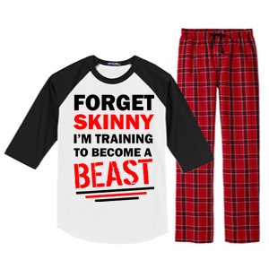 Forget Skinny I'm Training To Become A Beast Raglan Sleeve Pajama Set