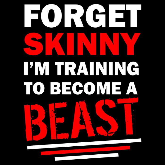 Forget Skinny I'm Training To Become A Beast Women's V-Neck T-Shirt