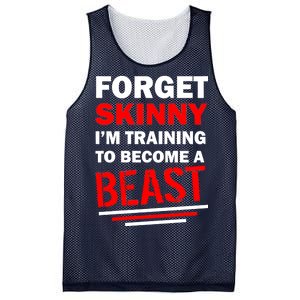 Forget Skinny I'm Training To Become A Beast Mesh Reversible Basketball Jersey Tank