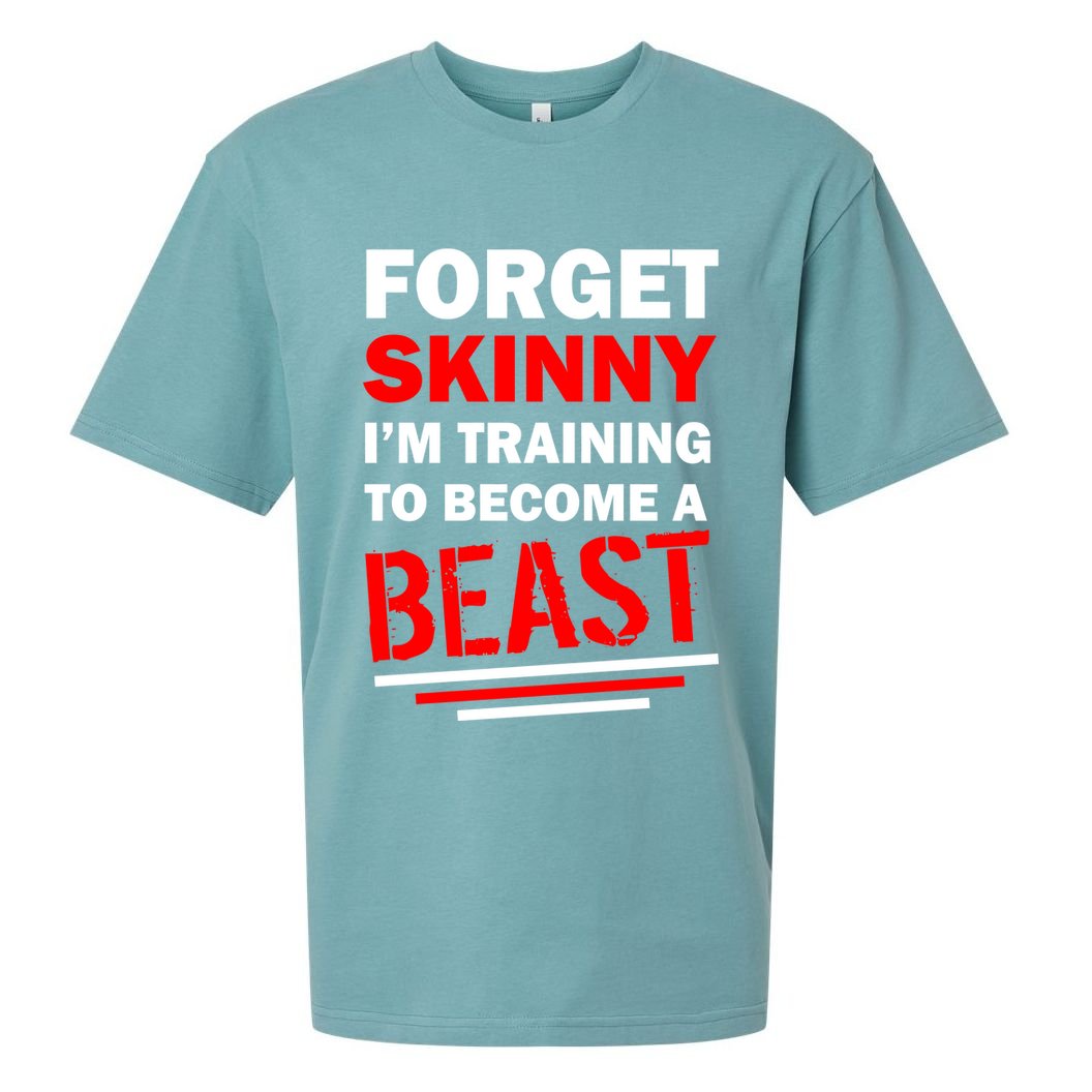 Forget Skinny I'm Training To Become A Beast Sueded Cloud Jersey T-Shirt